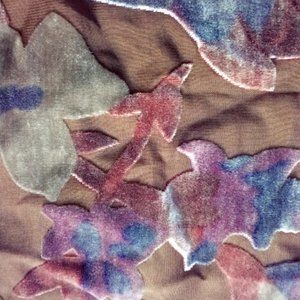 Elaine Gold Cut Velvet Brown Scarf